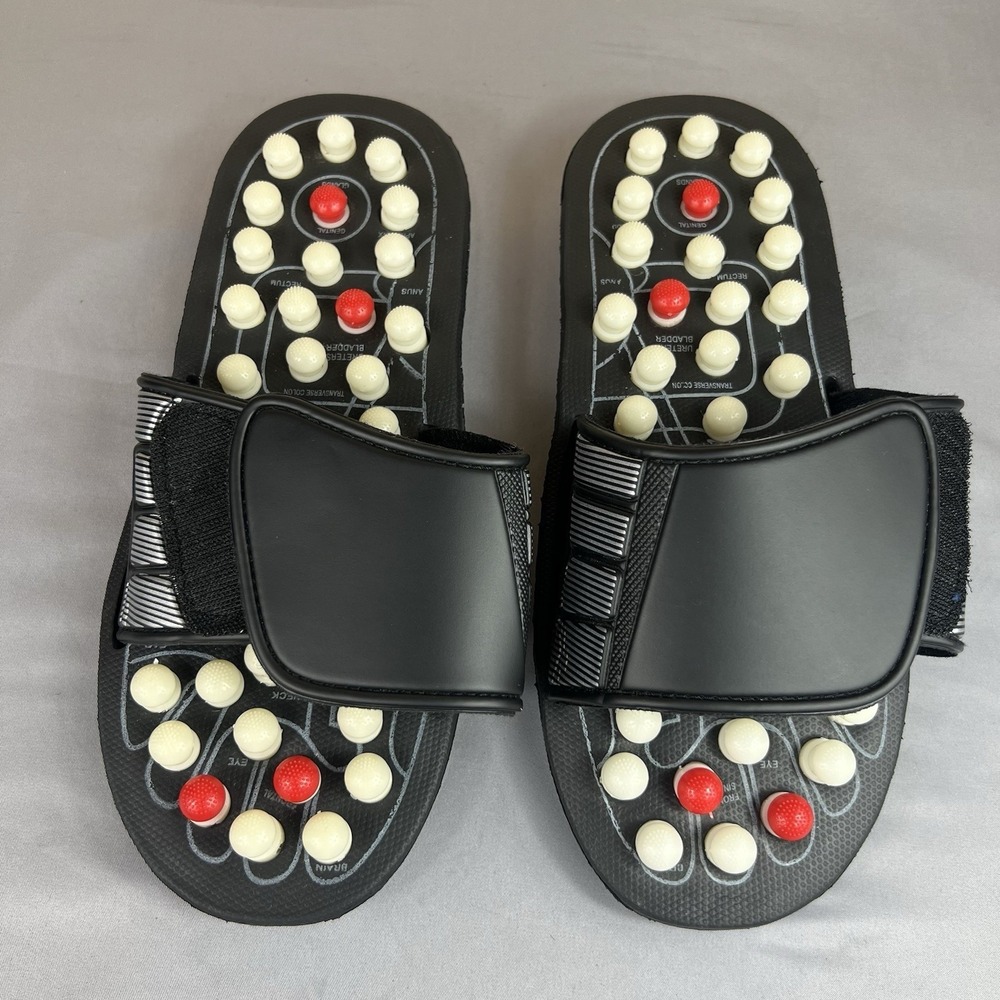 Acupuncture Comfort Sandals 42/43 Black Unisex Walking Sandals W10.5–11/ M9–9.5